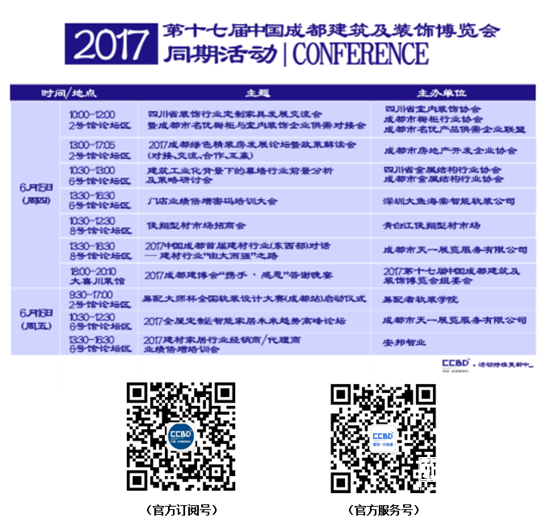 2017成都建博会全面升级  10余场行业活动同期助力 